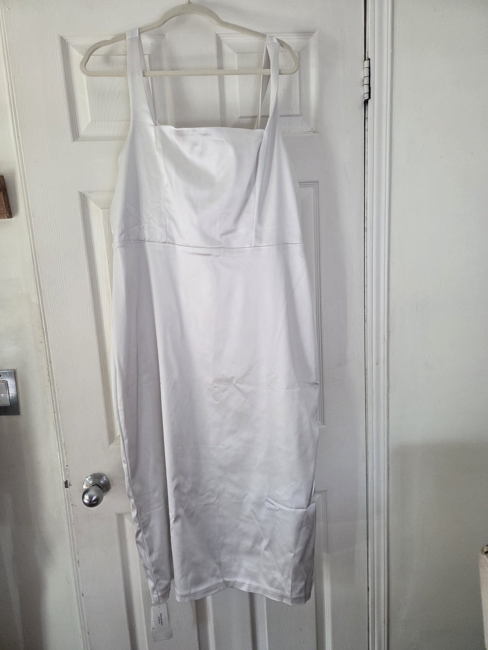 Abercrombie & Fitch White Satin Slip Dress